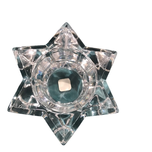 Party lite crystal six point star Tea-light Candle Holder 5Wx 2H - Picture 5 of 16